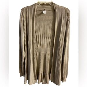 Anthropologie northern Angel Tan Women's Cardigan 1X